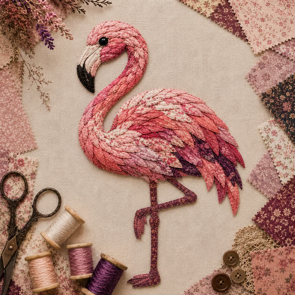 🧵 Beginner Friendly ✨ 3D Patchwork Bird DIY Craft Kit – Create a Layered Fabric Bird Worth Displaying-festiveusa