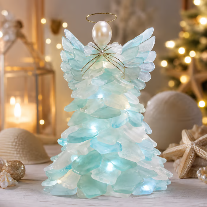 🔥Last Day 49% OFF – 🎅 Beginner-Friendly DIY Lighted Sea Glass Santa Christmas Decor Kit | Complete Kit with Sea Glass Pieces, Warm Fairy Lights & Step-by-Step Guide Included 💕-festiveusa