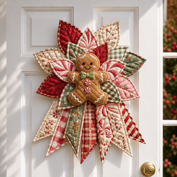 🎄Beginner-Friendly Oversized Christmas Character Quilted Door Hanger Sewing Kit | Complete Kit with All Tools & Step-by-Step Guide Included 💕-festiveusa