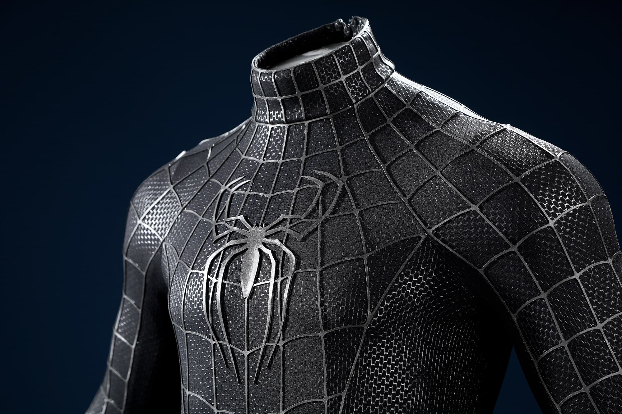 Spider-Man 3 Venom Suit Tobey Venom Symbiote Costume Cosplay Bodysuit Top Level
