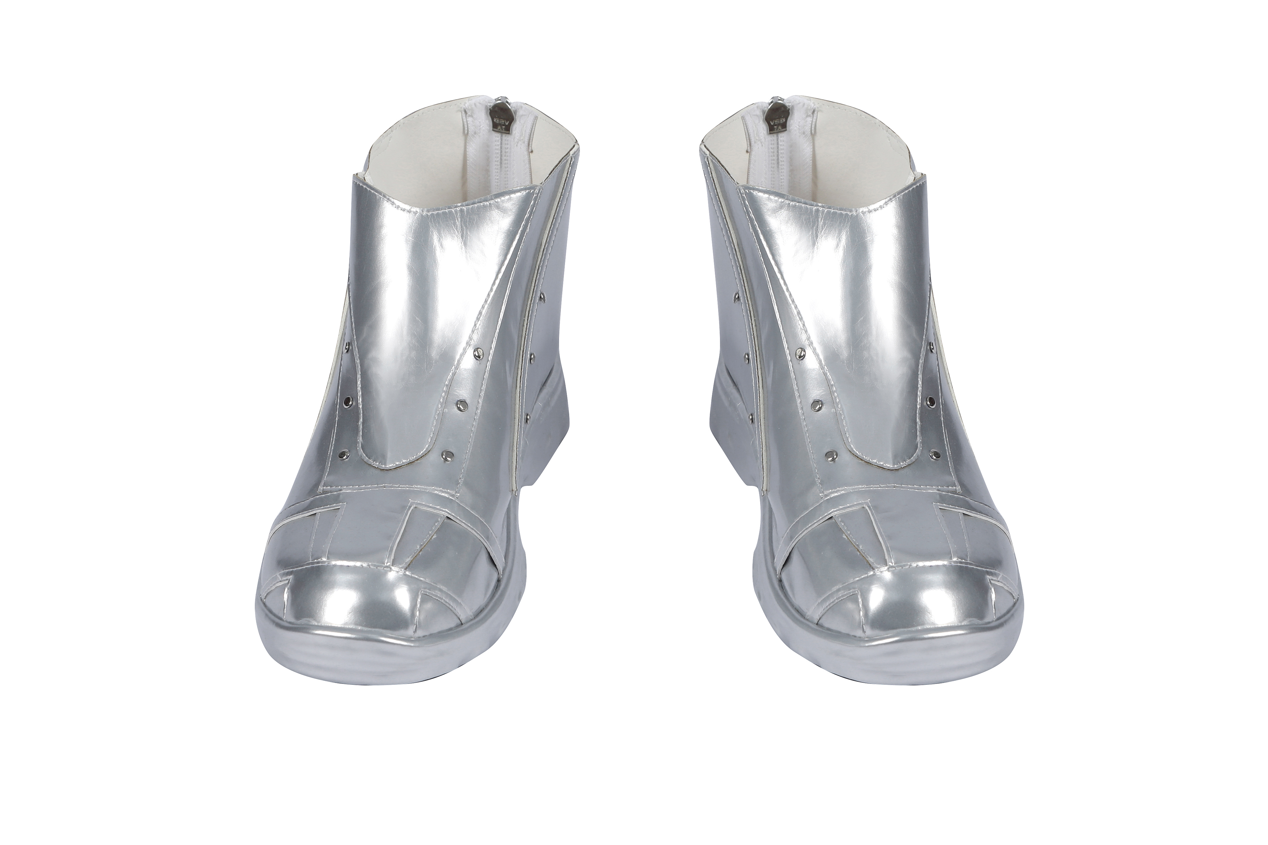 Superhero Shoes Hand Made Vintage Cosplay Silver Boots Version 1