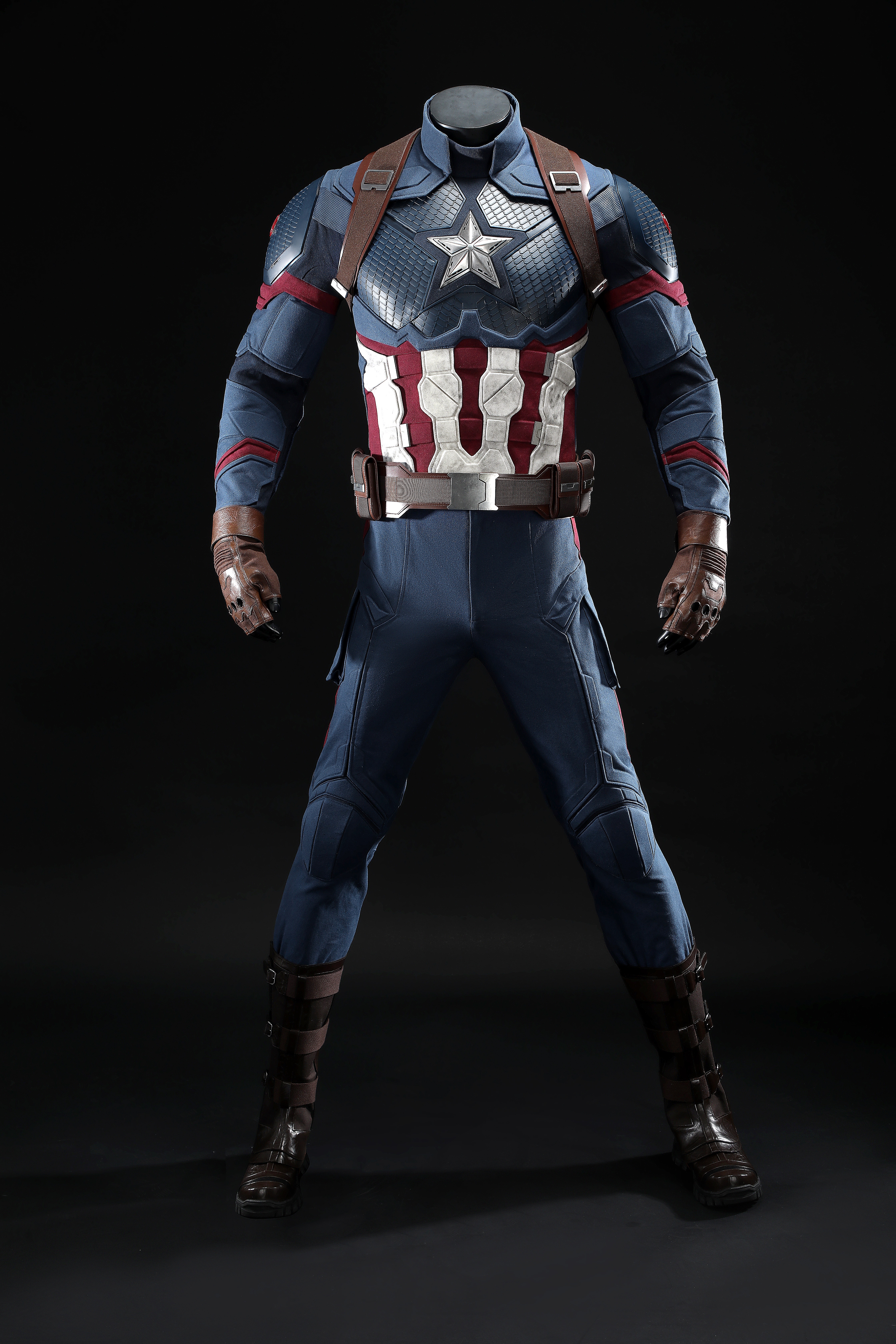 Avengers Endgame Captain America Costume Steve Rogers Cosplay Suit Top Version