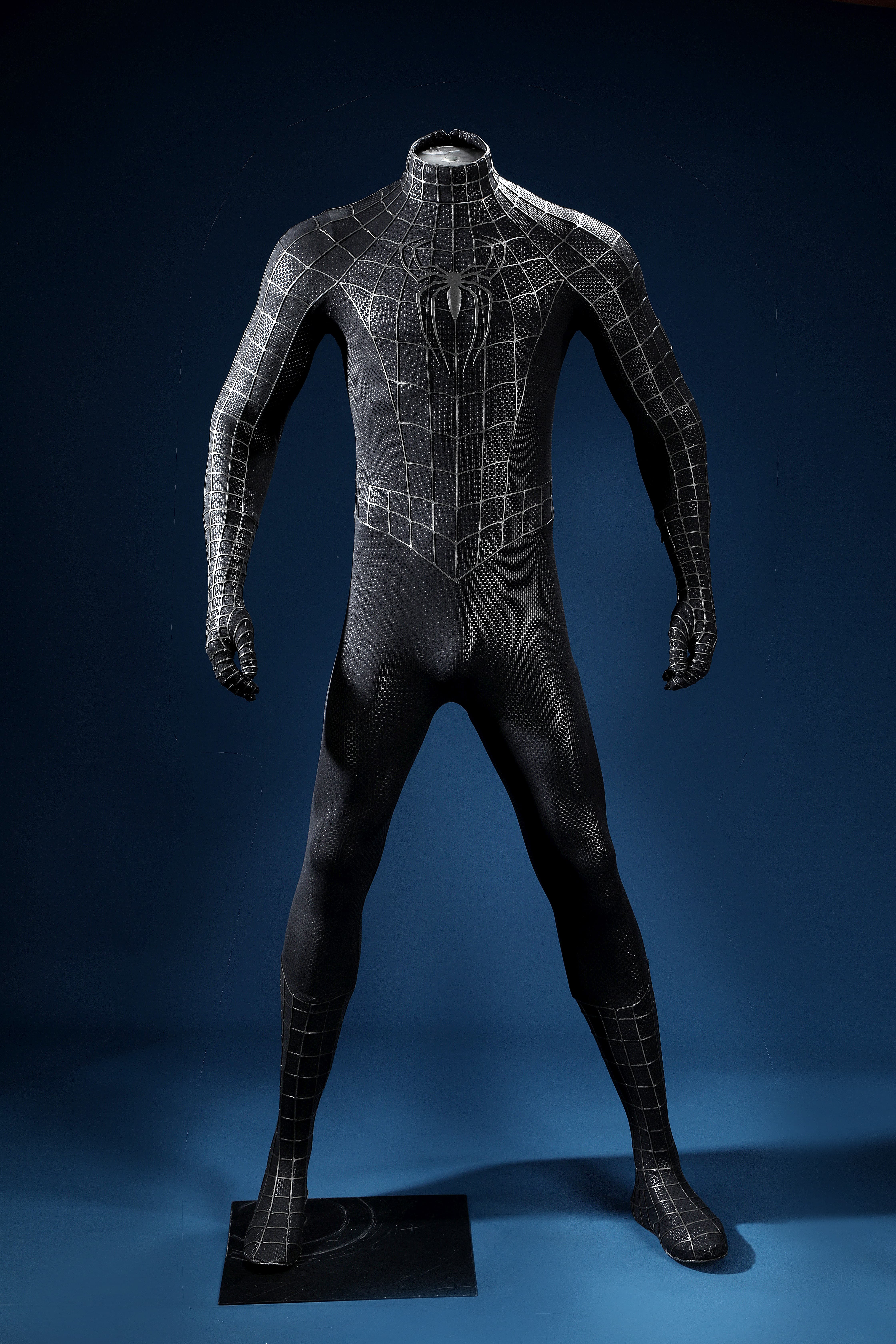 Spider-Man 3 Venom Suit Tobey Venom Symbiote Costume Cosplay Bodysuit Top Level