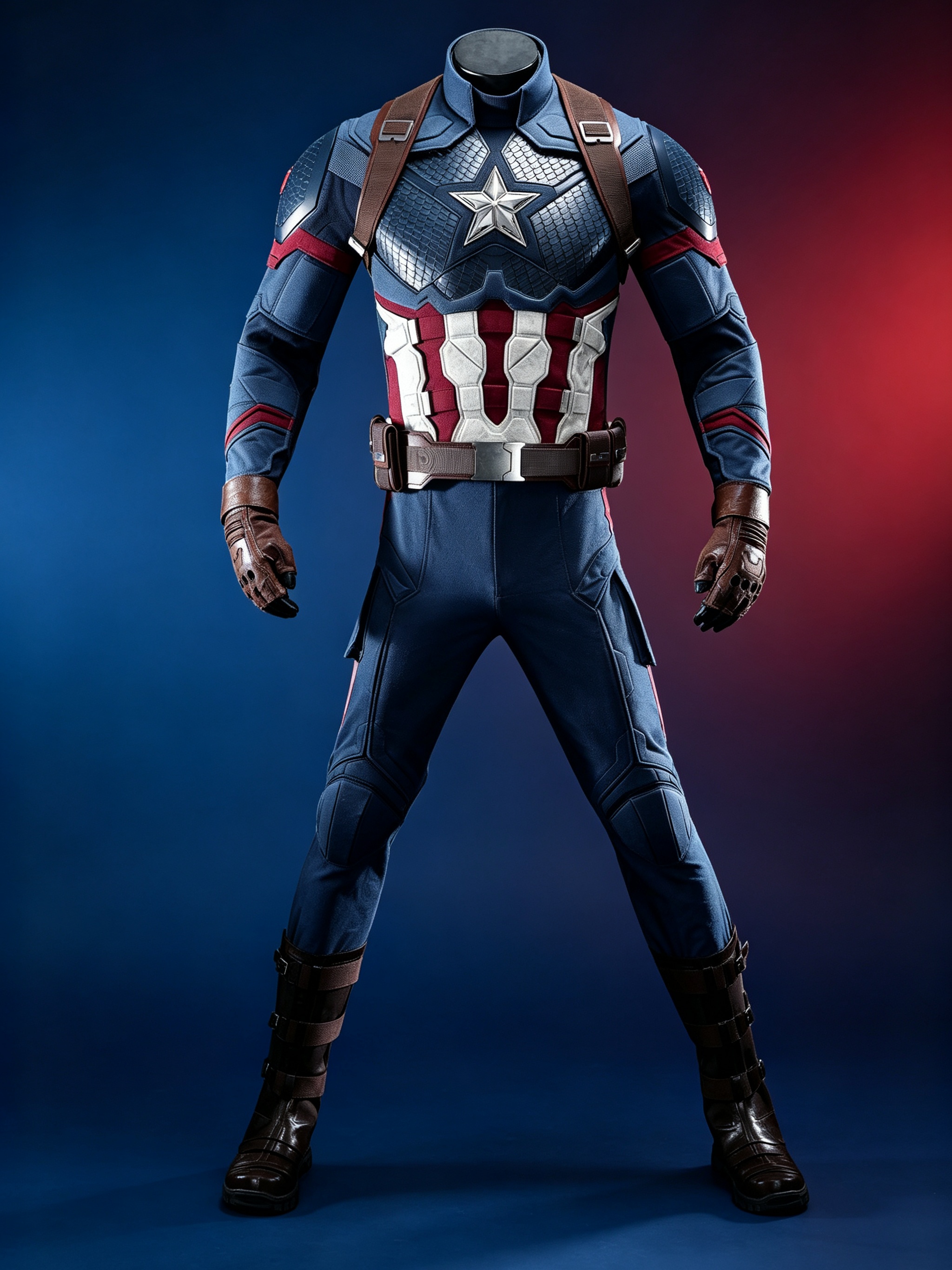 Avengers Endgame Captain America Costume Steve Rogers Cosplay Suit Top Version