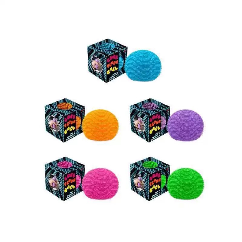 Textured Fuzz Ball Slow Rise Squish, Flour Stress Squeeze Fidget Toy
