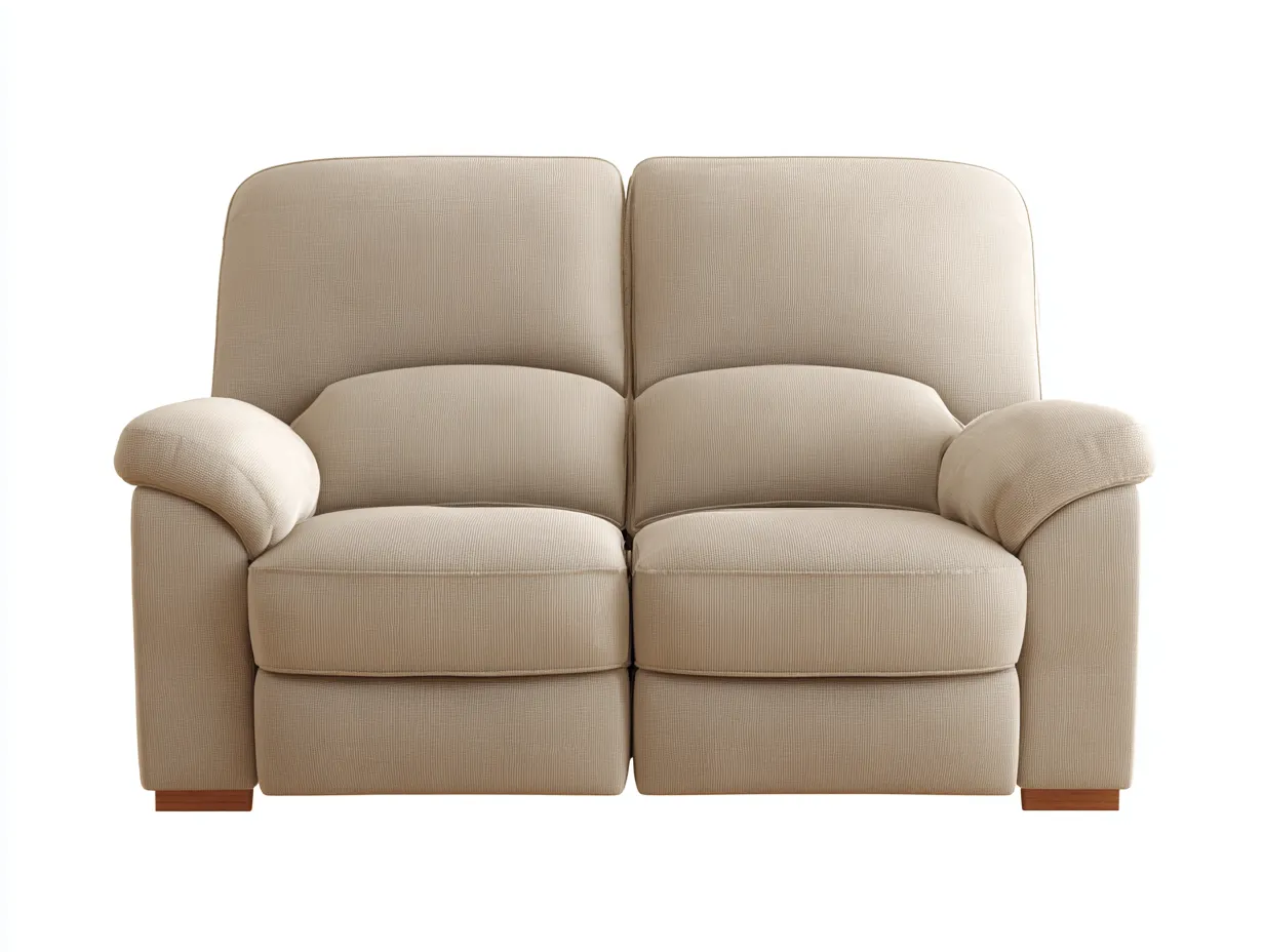 2-Sitzer Sofa 168×96×105 cm - Stoff/Beige - Gepolstertes Wohnzimmer-Sofa mit breiten Armlehnen-Zariaradwell