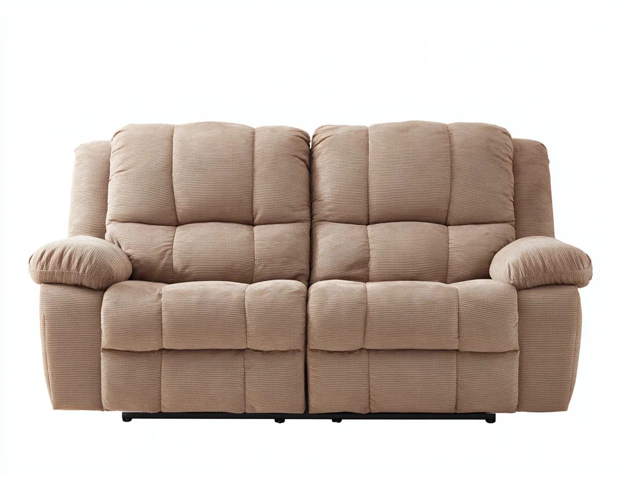2-Sitzer Relaxsofa 190×98×103 cm - Beige - Stoffbezug mit Liegefunktion fürs Wohnzimmer-Zariaradwell