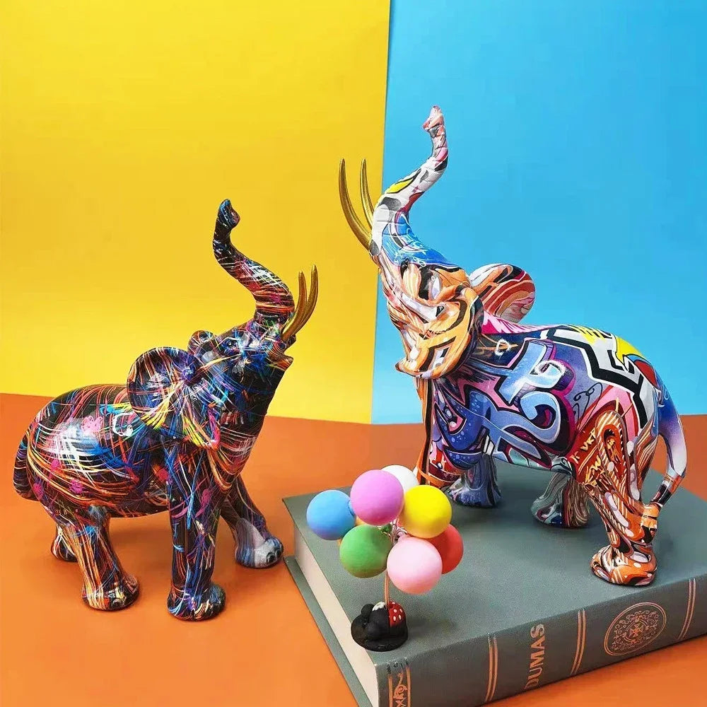 Desirabletype™ - Graffiti Art Elephant Sculpture