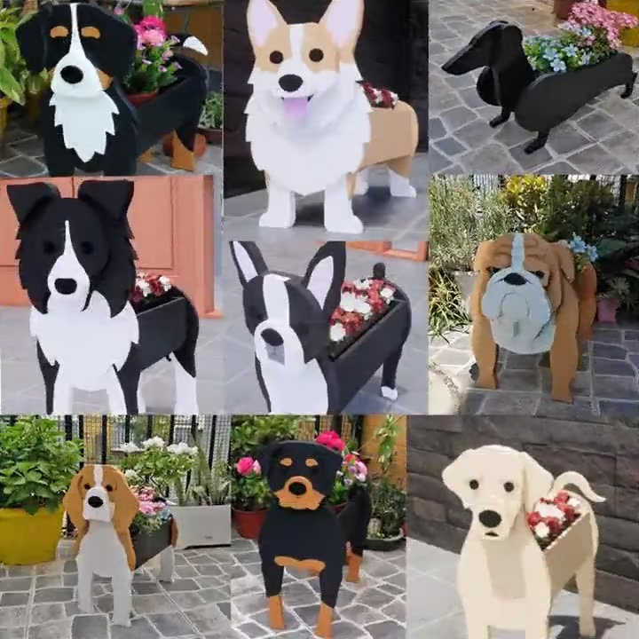 Scottish Terrier Planter(Black) (24*21*10cm)