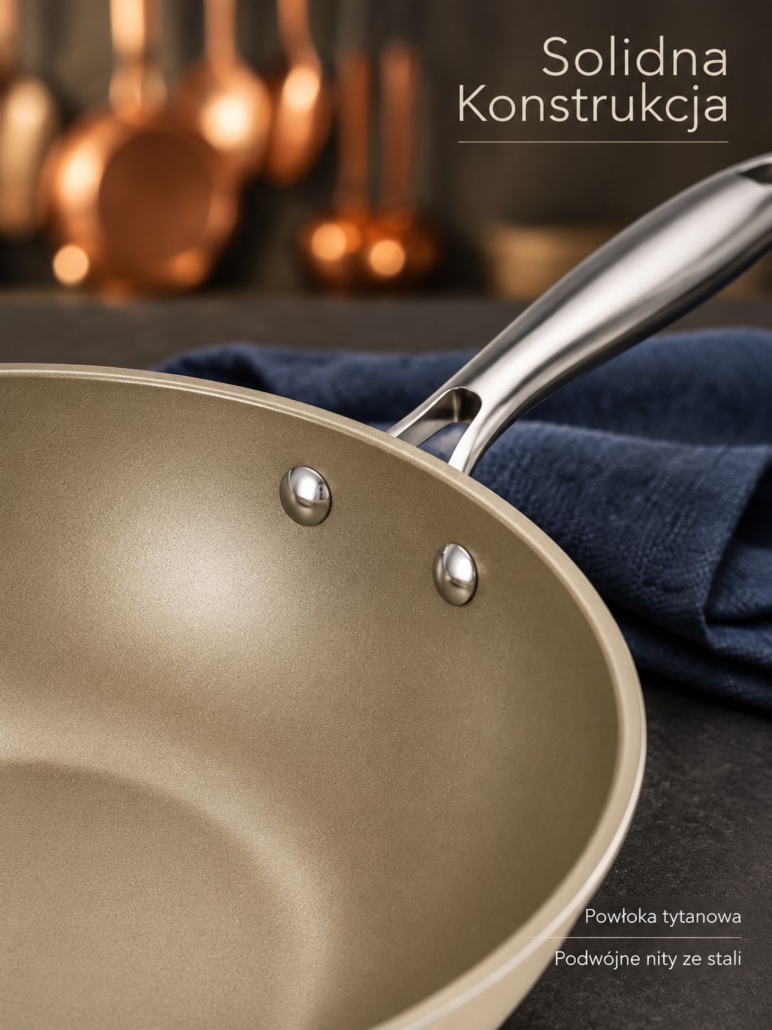 Odporność na zużycie Titan Non-stick pot
