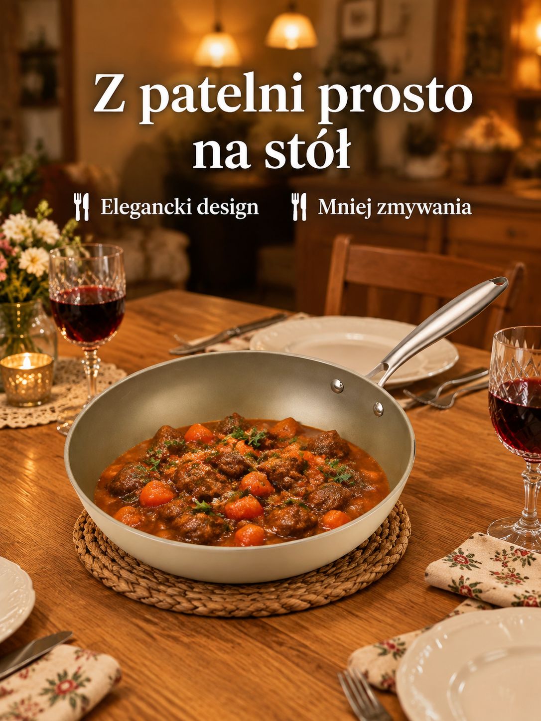 Odporność na zużycie Titan Non-stick pot