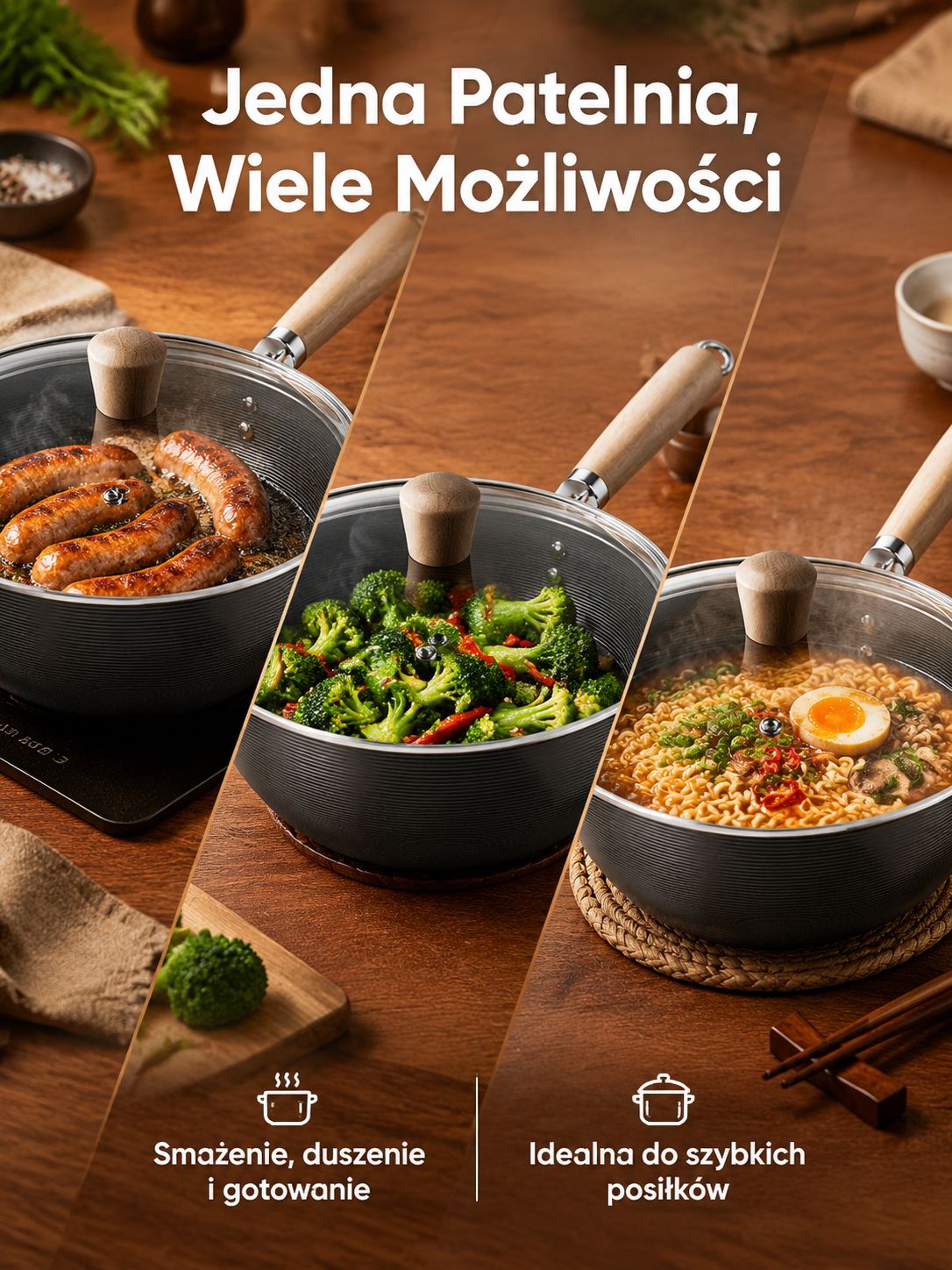 Domowe jednoosobowe specjalne patelni antylepkie