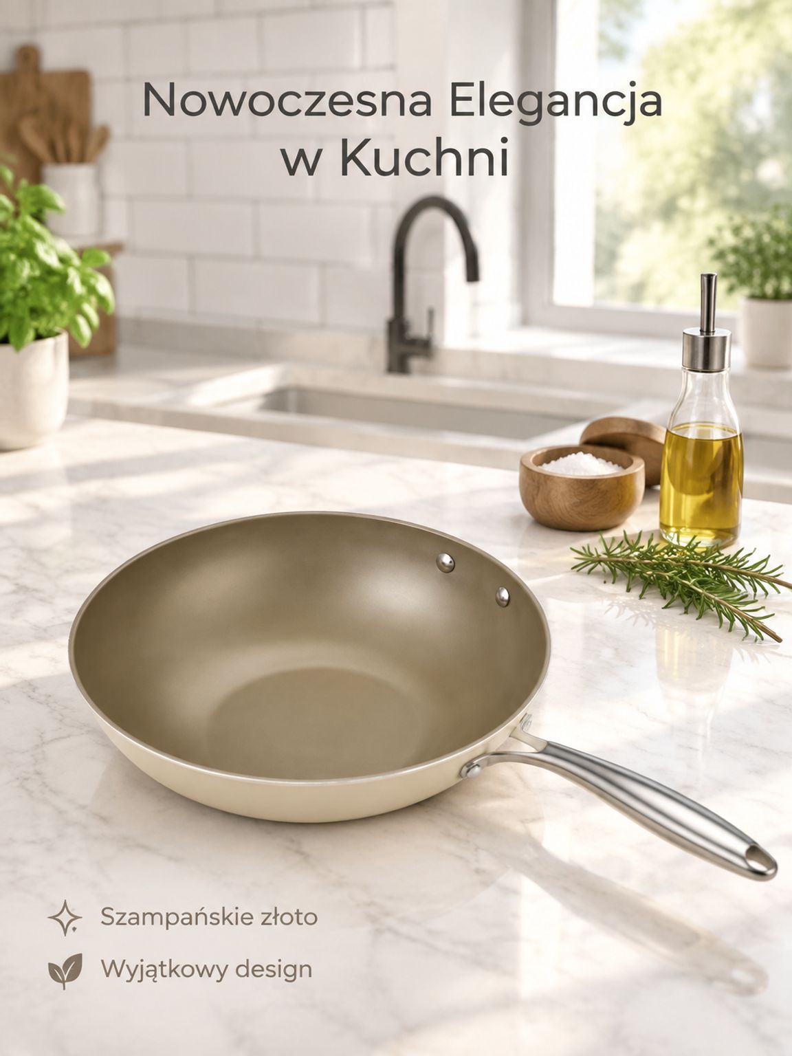 Odporność na zużycie Titan Non-stick pot