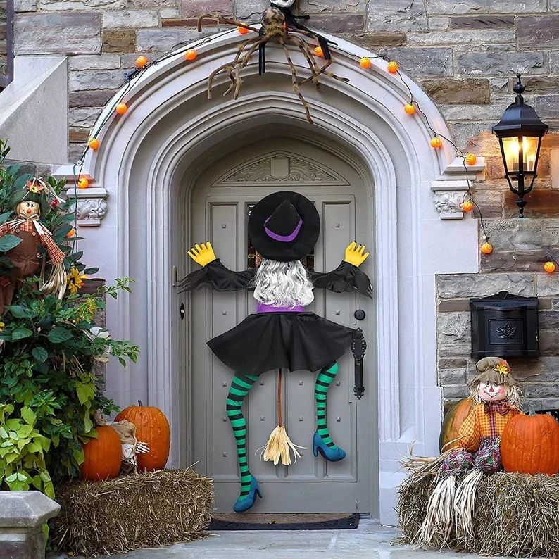 🎩Flying Witch Halloween Decoration - Witch Crashes into Tree