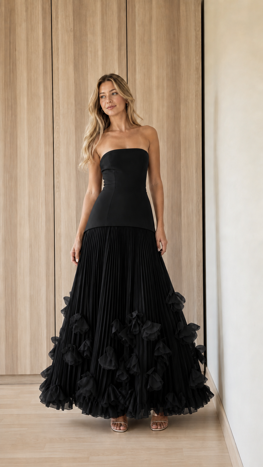 Full length front view of black color variant