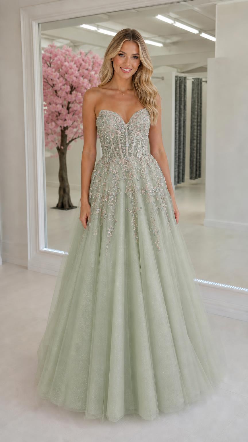 Front view of sage green color variant