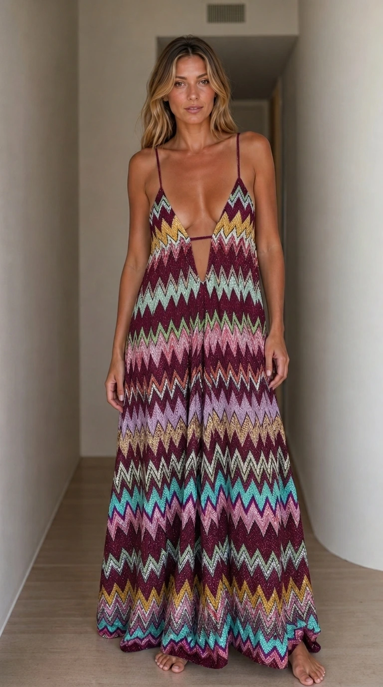 Front view of model wearing burgundy color variant