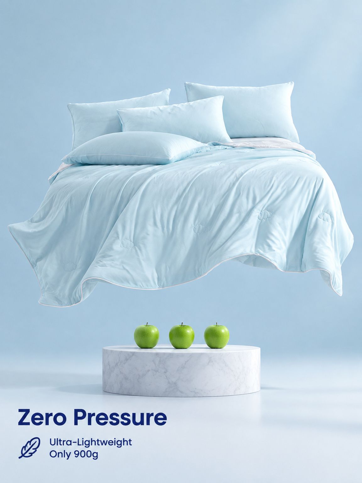 couette climatisée antibactérienne en soie glacée