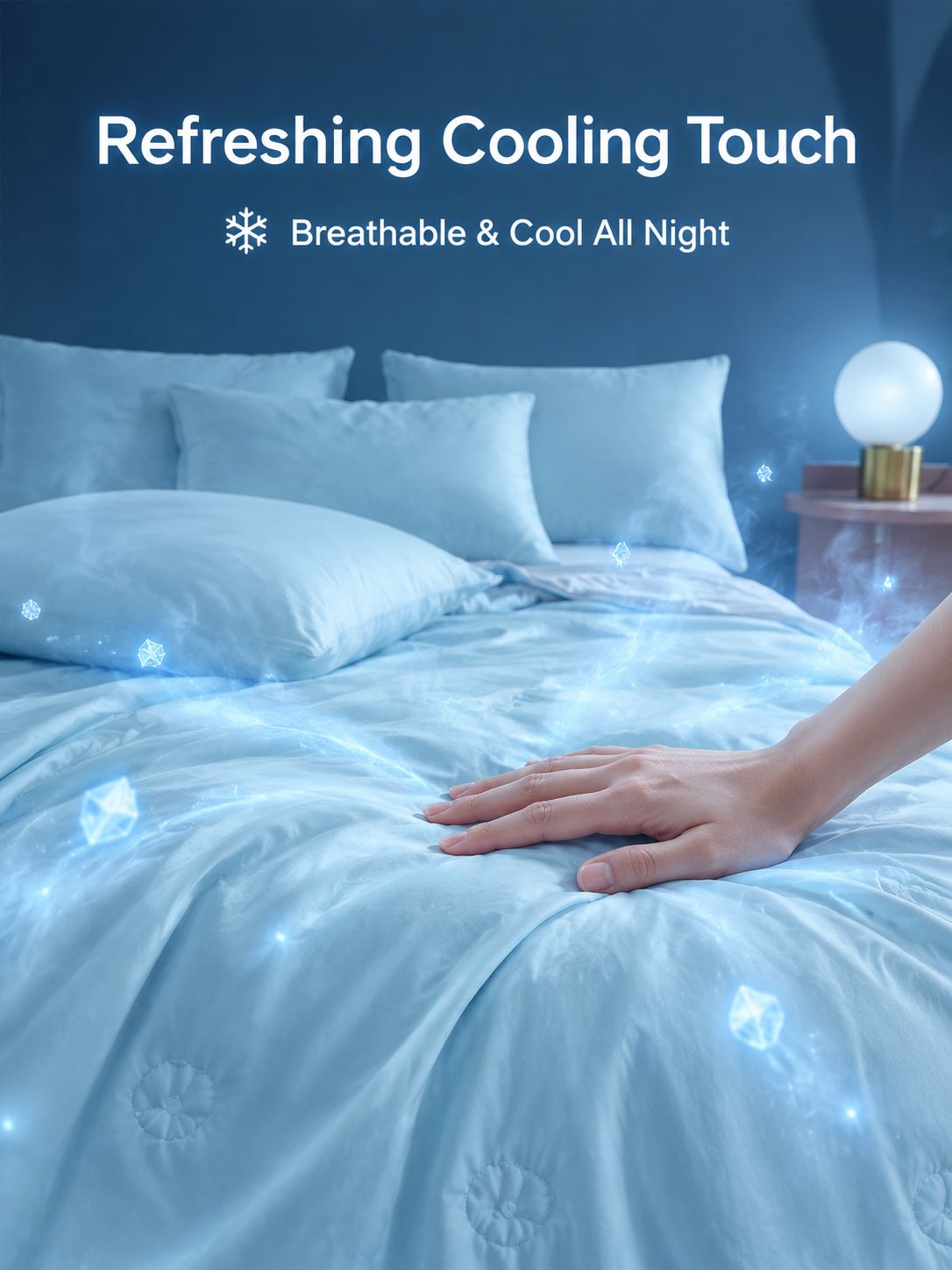 couette climatisée antibactérienne en soie glacée
