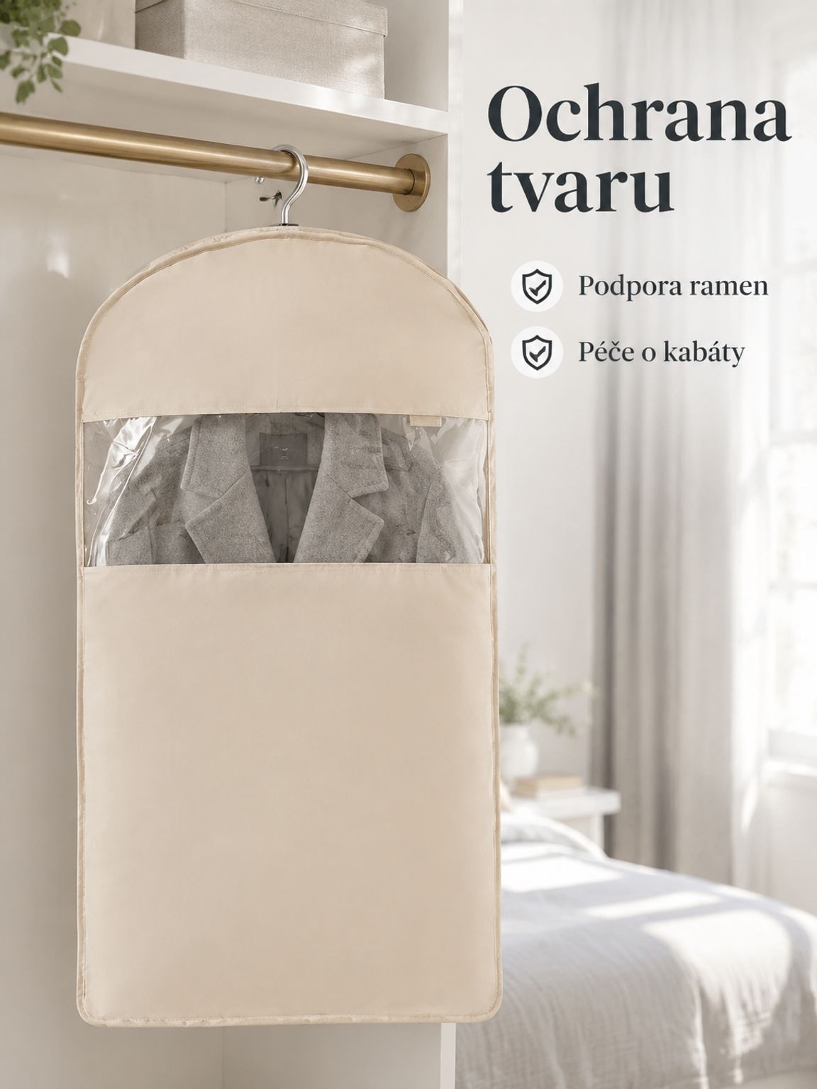 Ochranný kompresní vak na oblečení – nepoškozuje oděvy
