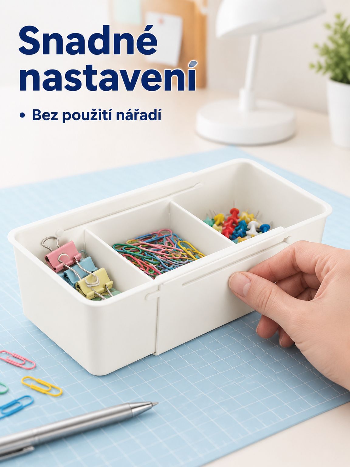  využití prostoru s roztažitelnou úložnou krabicí
