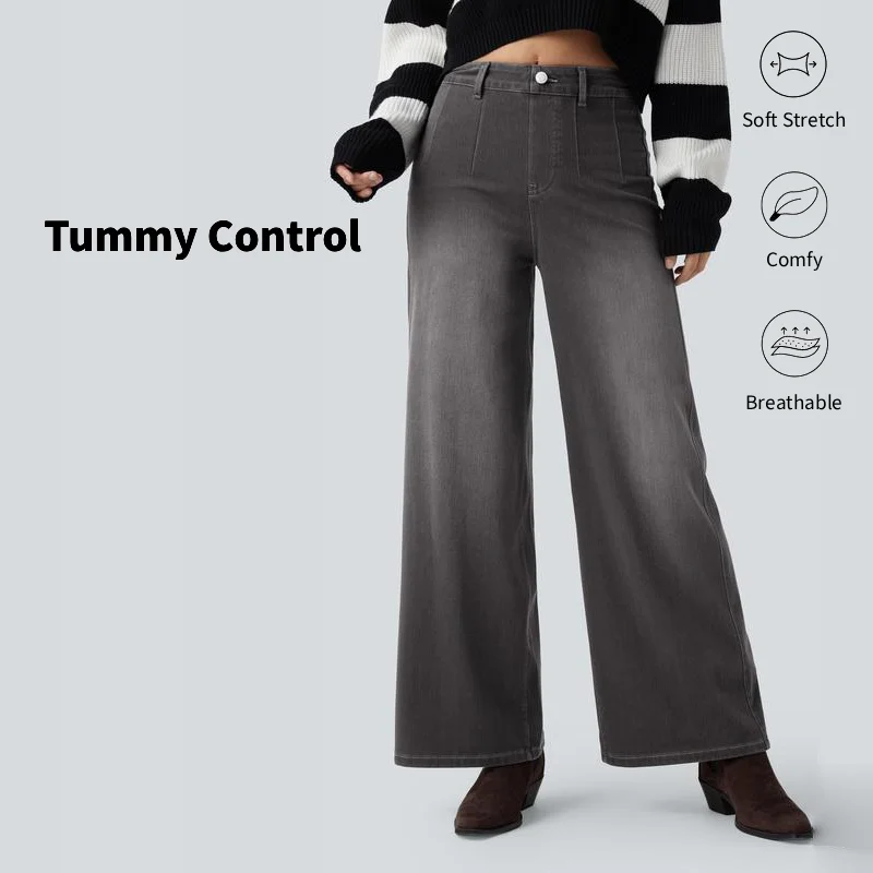 🔥Last Day Only £17.99💛The High-Waisted Wide Leg Jean | Tummy Control & Casual Fit🔥Buy 2 Free Shipping& 10% off