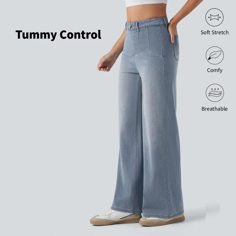 🔥Last Day Only £17.99💛The High-Waisted Wide Leg Jean | Tummy Control & Casual Fit🔥Buy 2 Free Shipping& 10% off