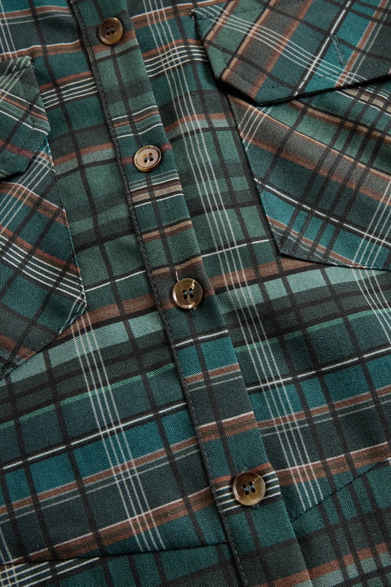 Women's Plaid Lapel Single-Breasted Shirt Maxi Dress