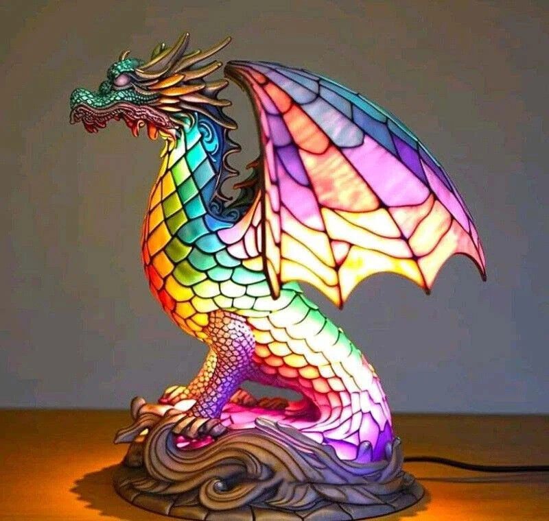 Animal Table Stained Night Surfaces Retro Desk Lights Lamp Decoration Xmas  Gift