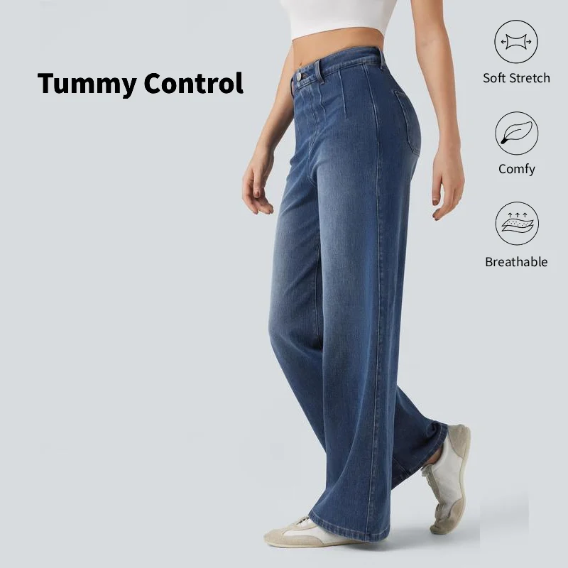 🔥Last Day Only £17.99💛The High-Waisted Wide Leg Jean | Tummy Control & Casual Fit🔥Buy 2 Free Shipping& 10% off