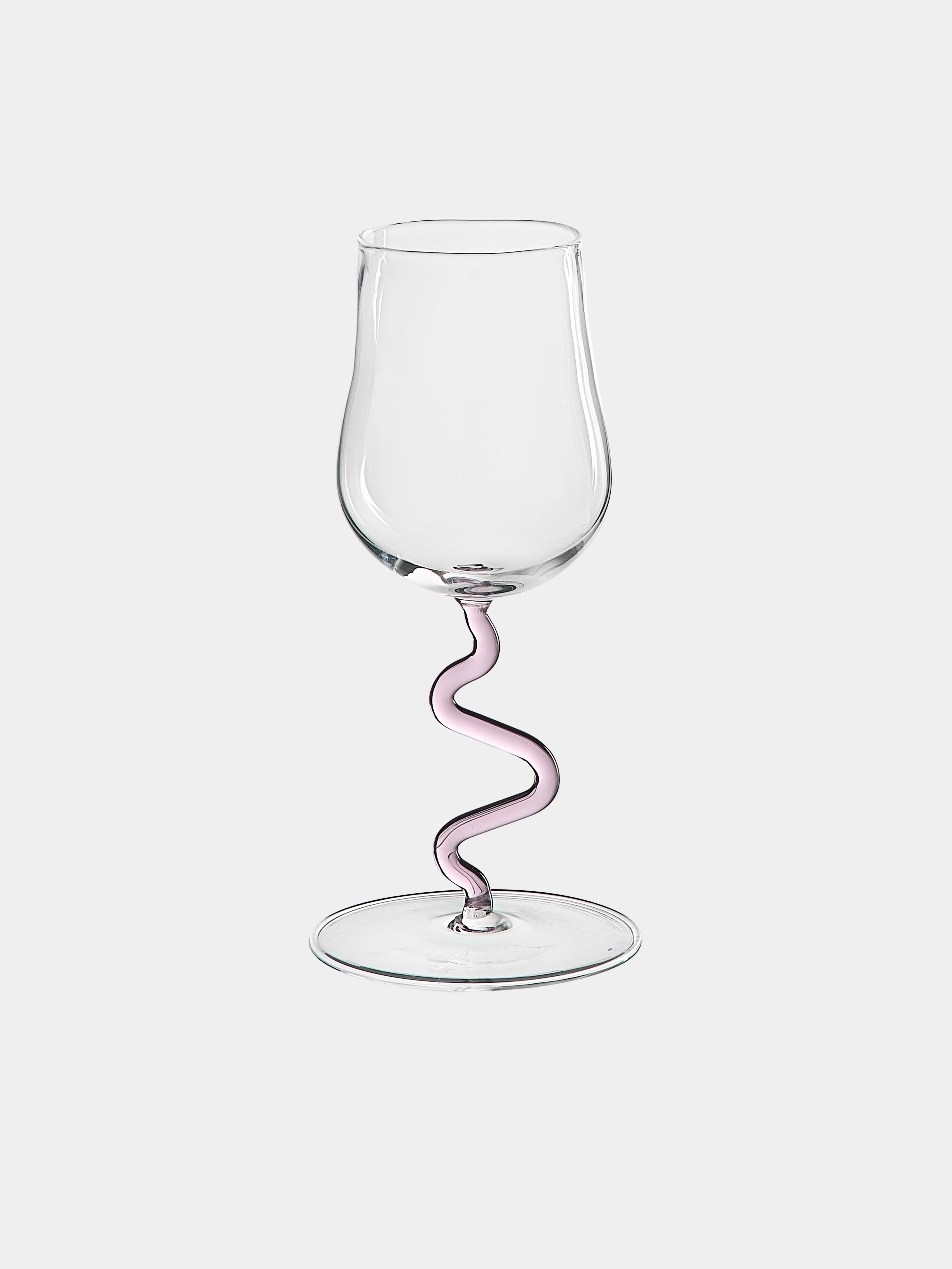 Hand-Blown White Wine Glasses (Set of 2)