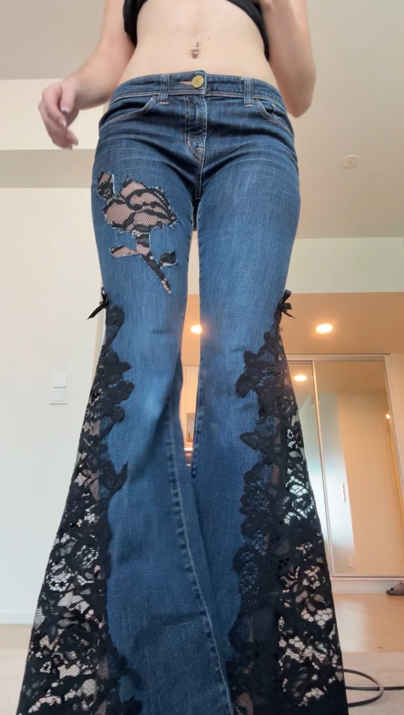 The Flare Lace jeans