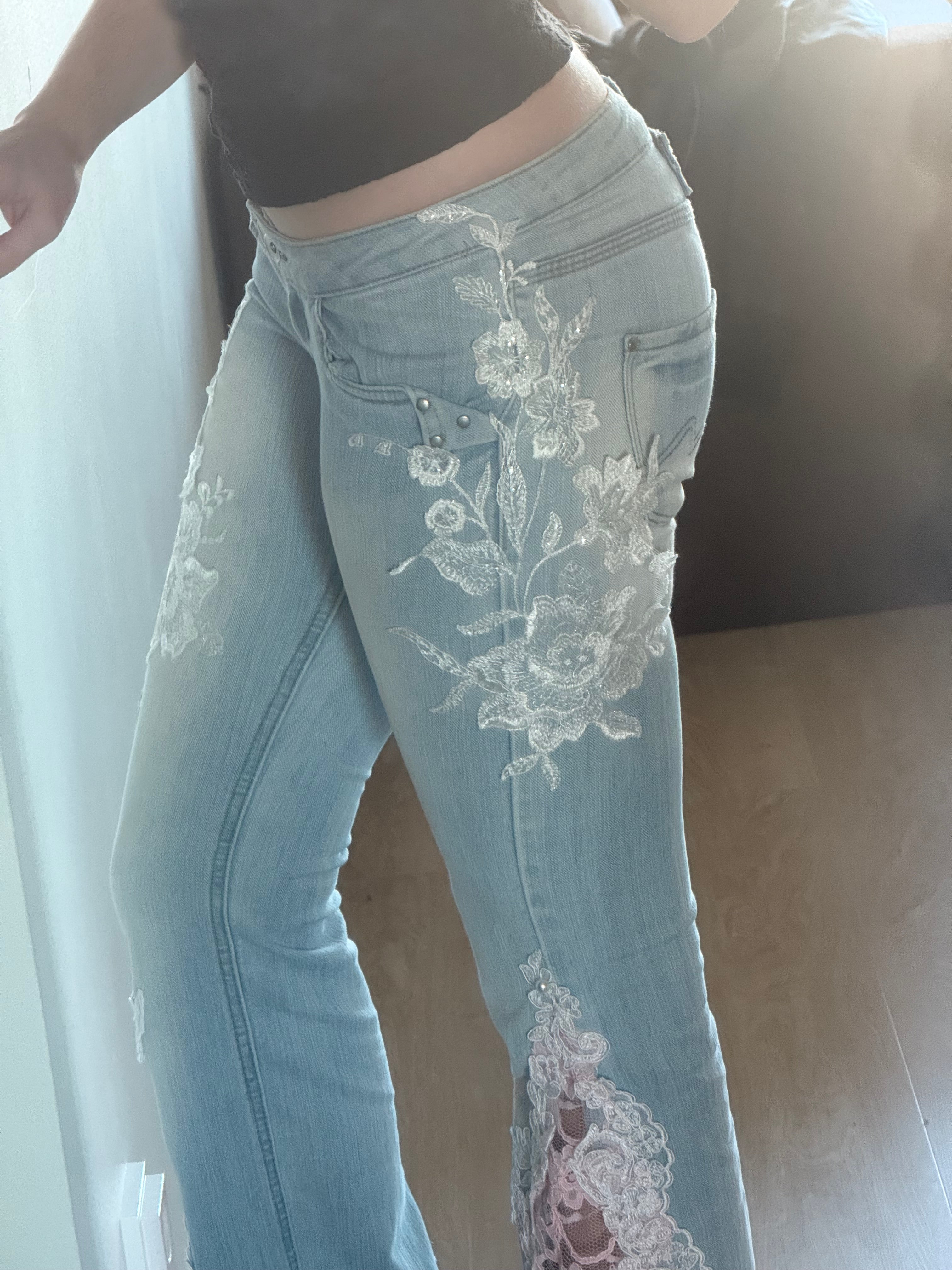 The Flare Lace Jeans