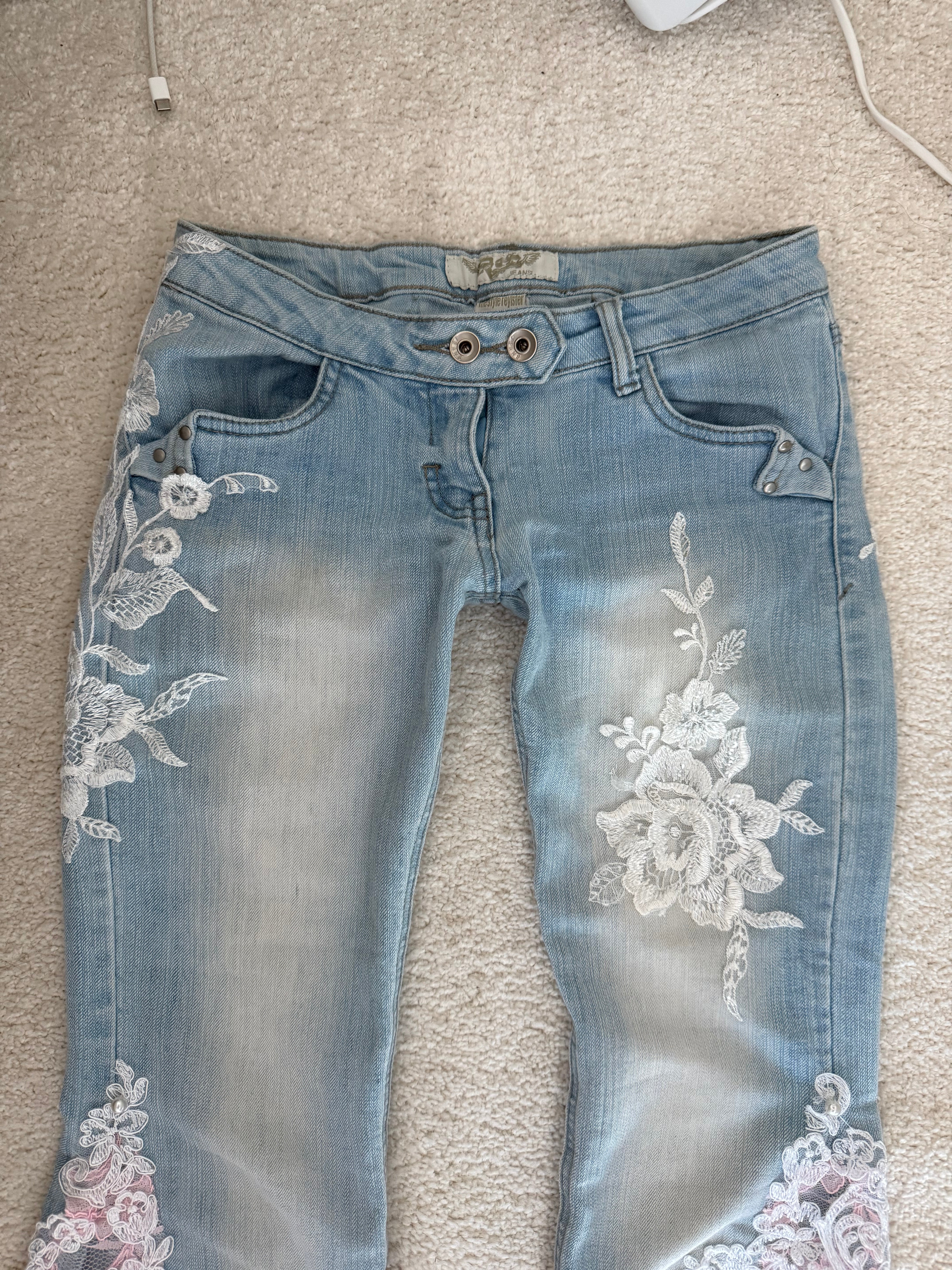 The Flare Lace Jeans