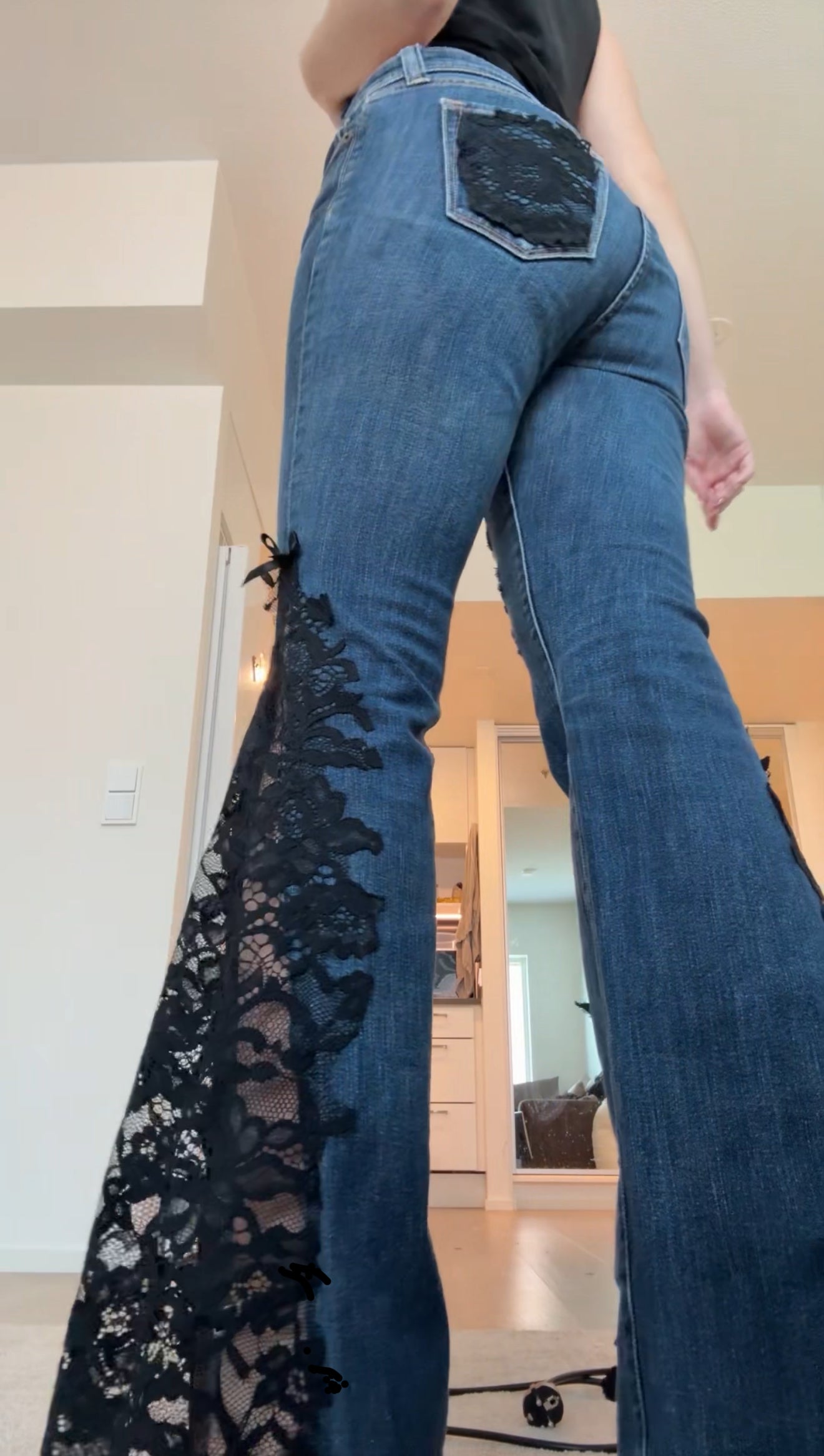 The Flare Lace jeans