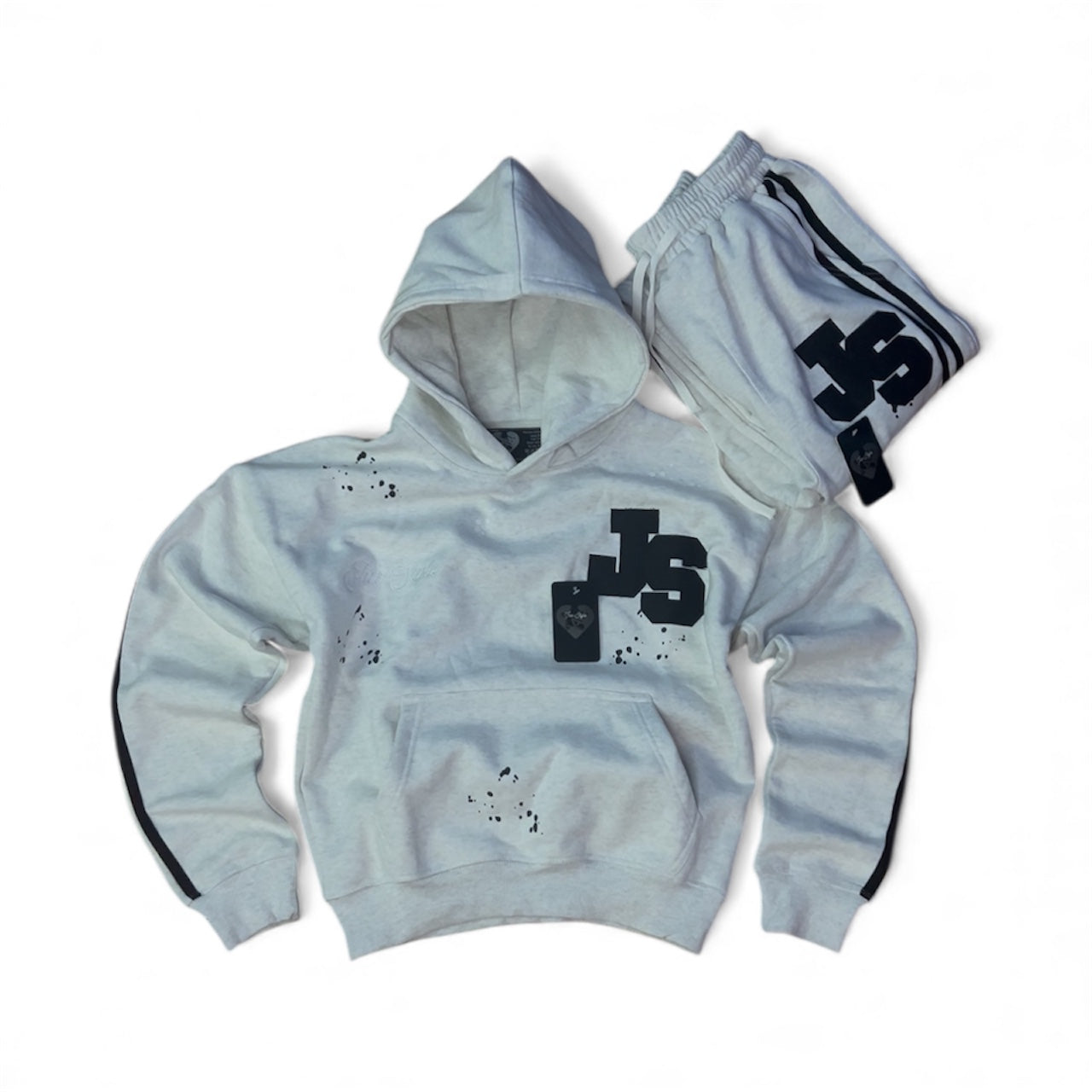 VELNT-Retro Contrast Hoodie & Jogger Set (Ghost)