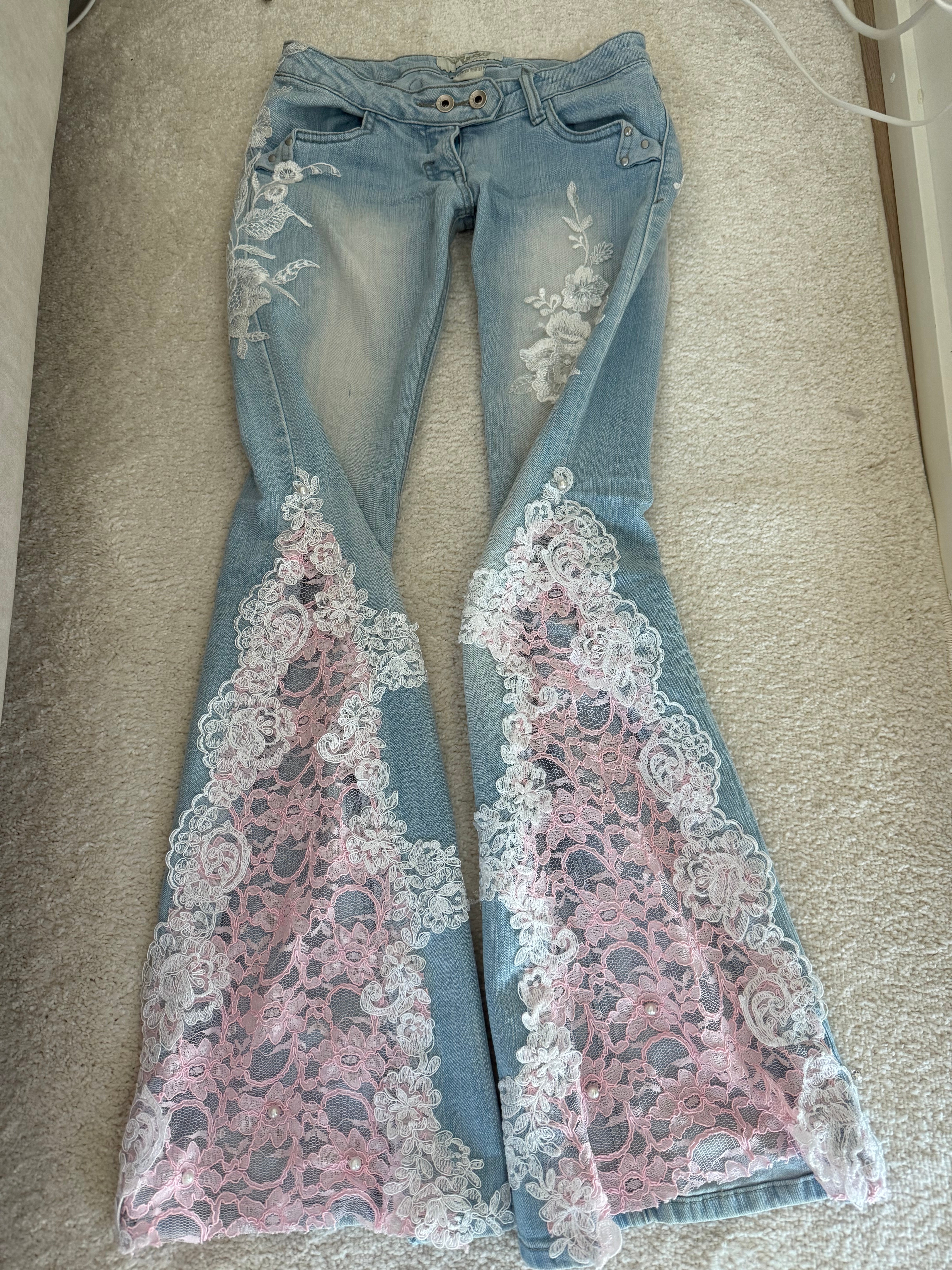 The Flare Lace Jeans