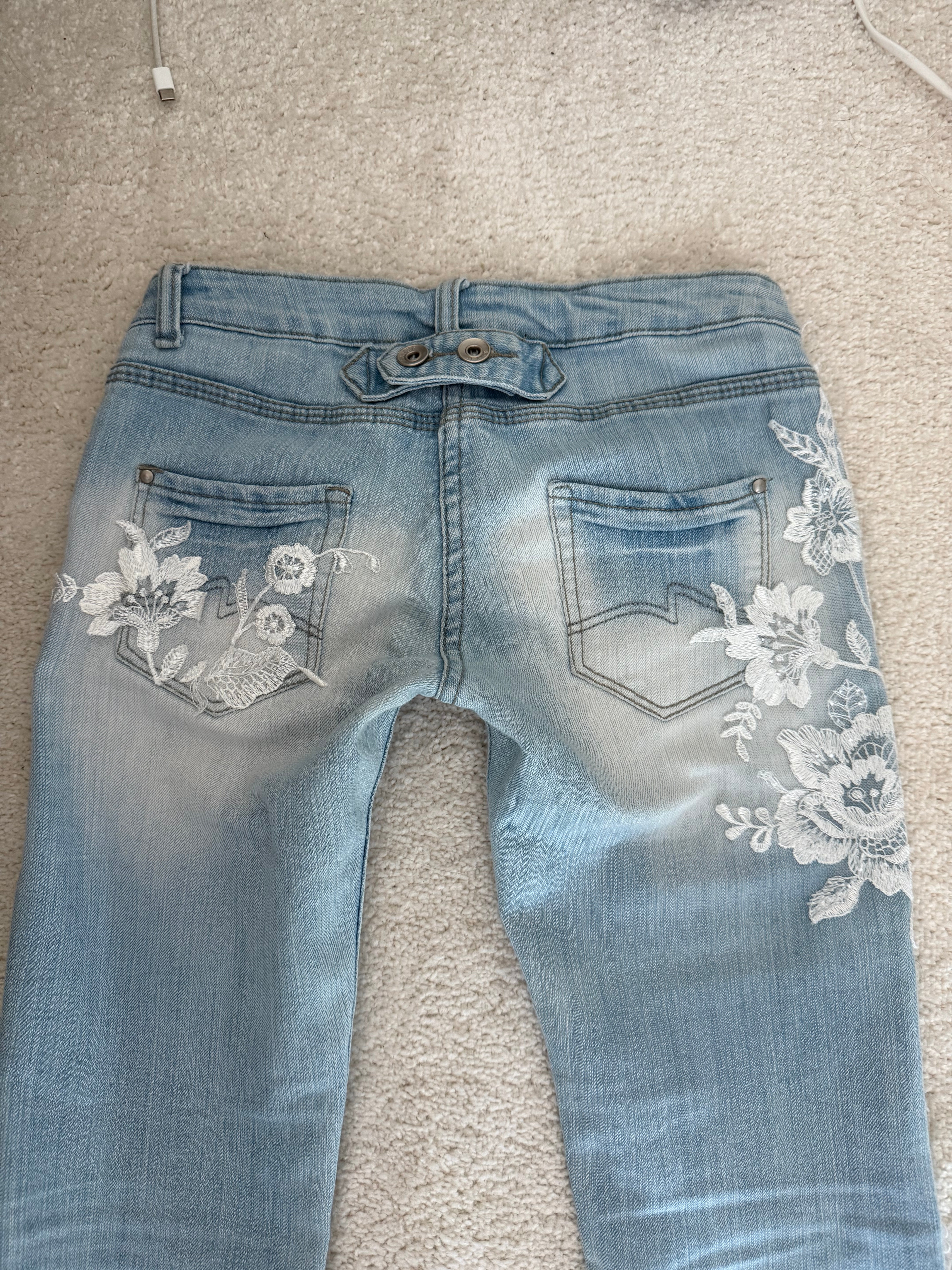 The Flare Lace Jeans