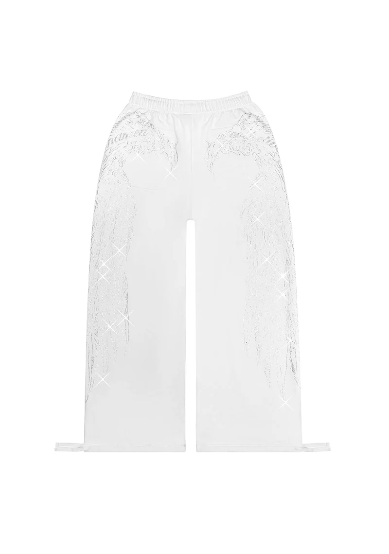 FALLEN FAUX FUR RHINESTONE SET WHITE (DETACHABLE FUR) 