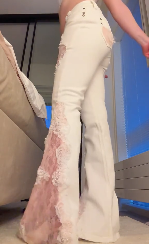 The Flare Lace jeans