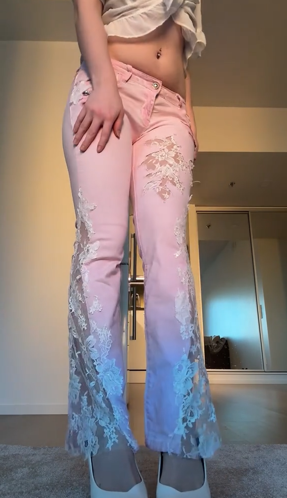 The Flare Lace jeans