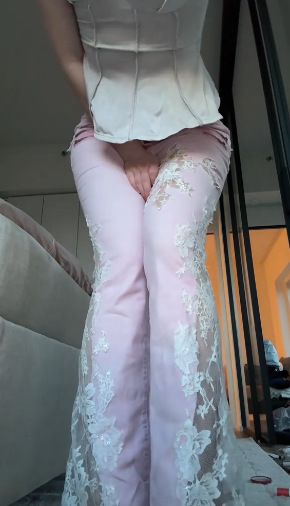 The Flare Lace jeans