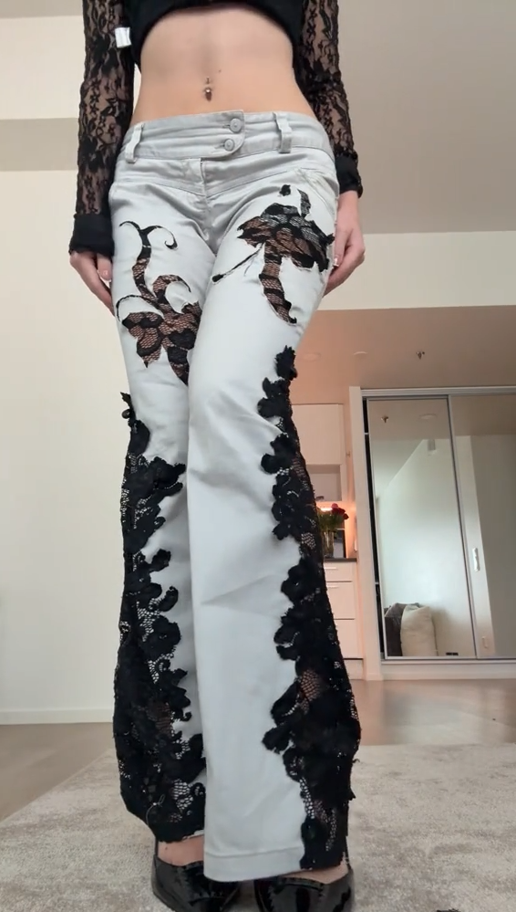 The Flare Lace jeans