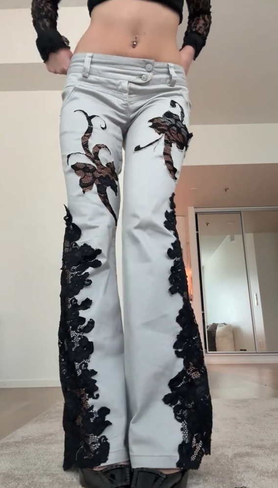 The Flare Lace jeans