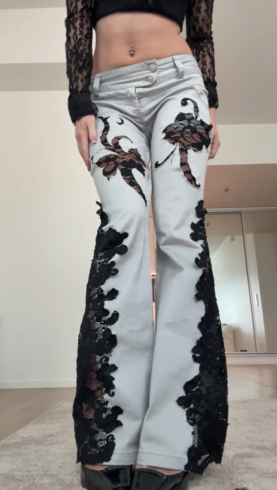 The Flare Lace jeans