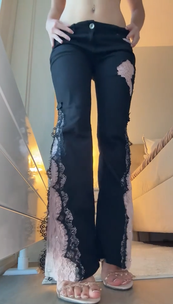 The Flare Lace jeans