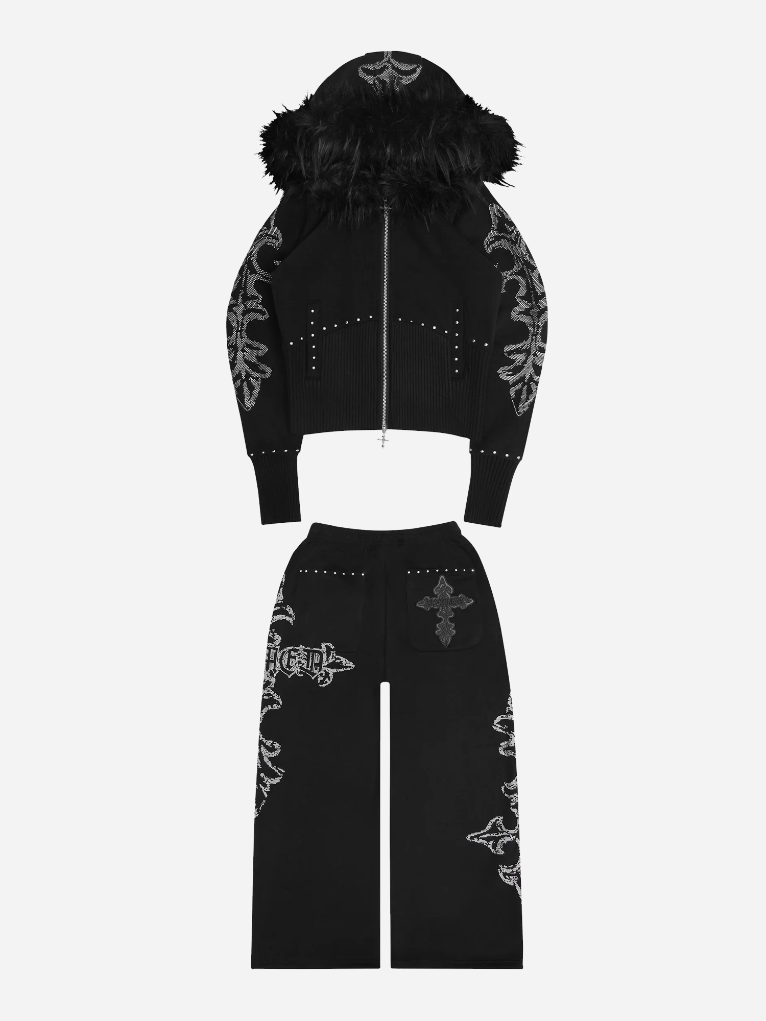 FERAL FAUX FUR FITTED SET (DETACHABLE FUR)