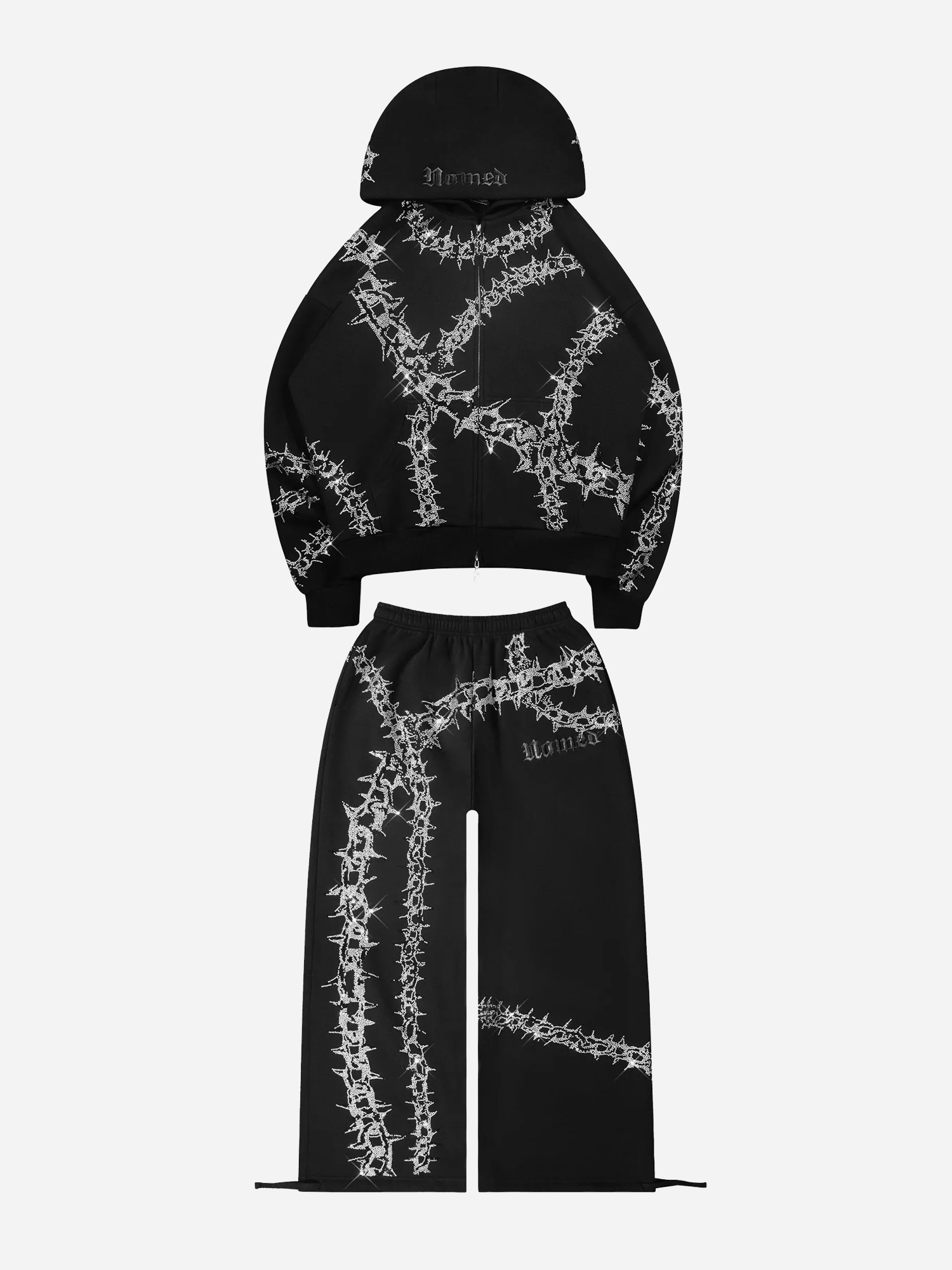OMEN RHINESTONE SET BLACK