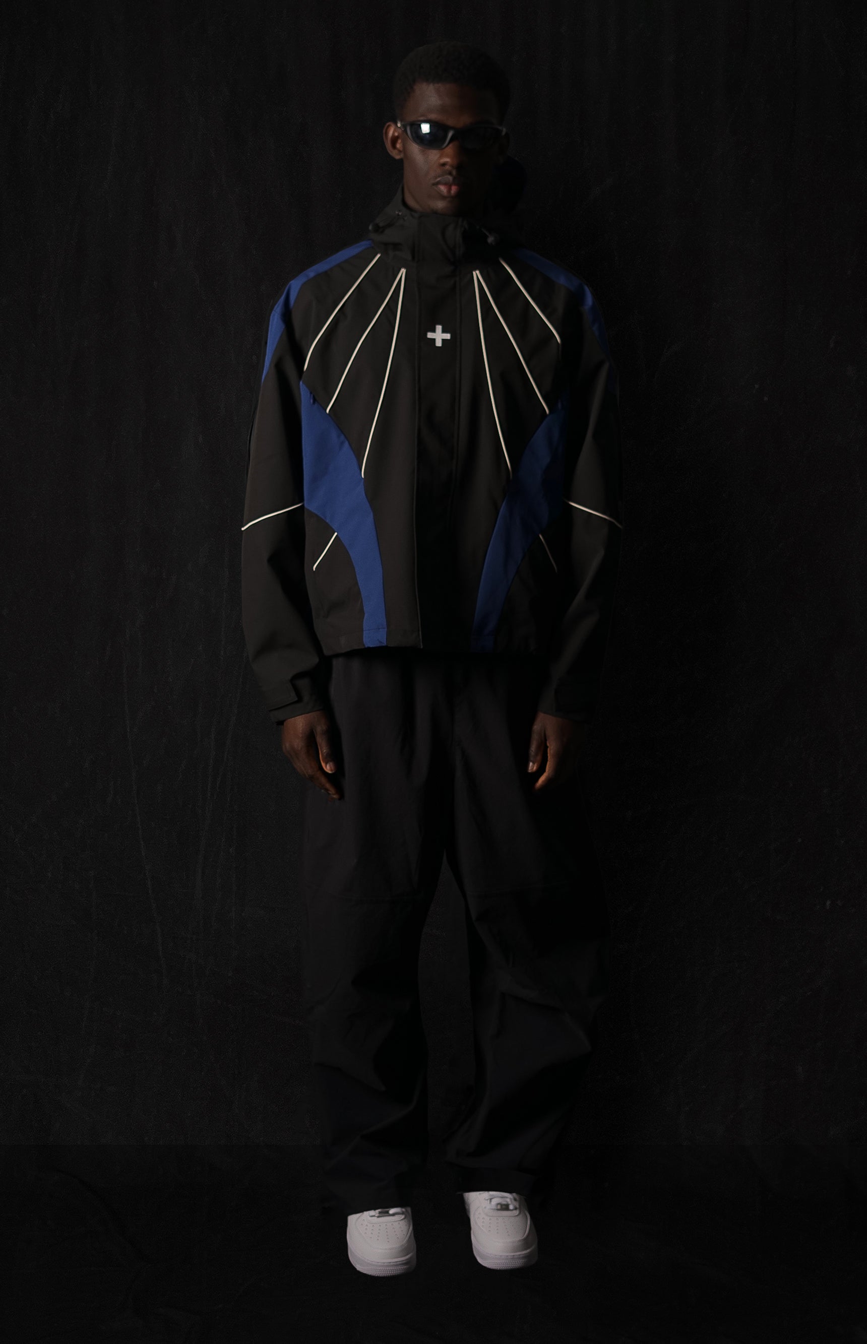 Ventus Shell Jacket - Black/Cobalt/Cream