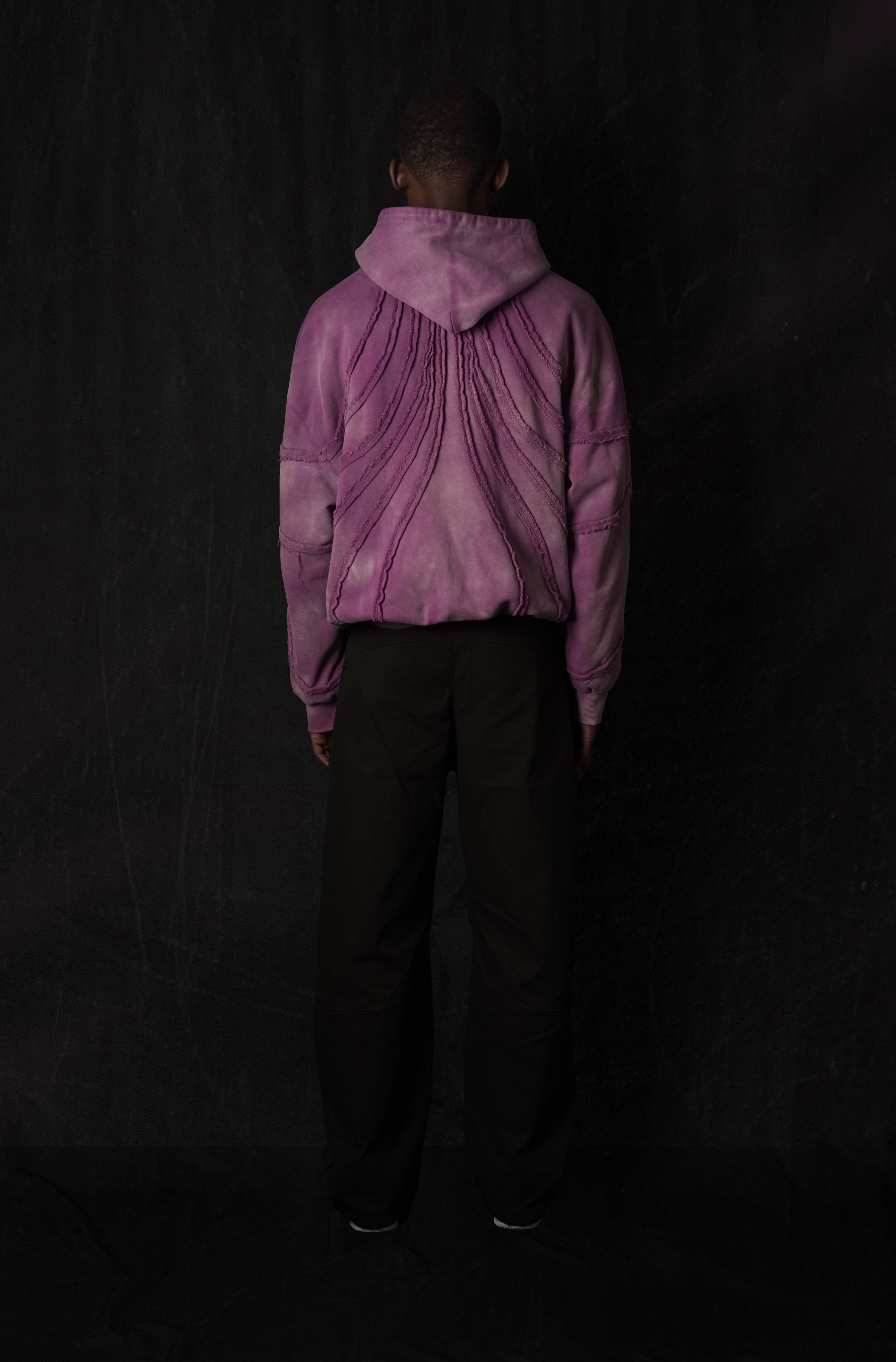 Fray Hoodie - Washed Purple